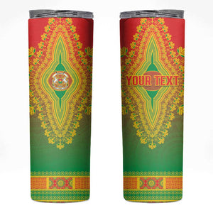 Personalized Afro Burkina Faso Skinny Tumbler African Dashiki Style - African Pride