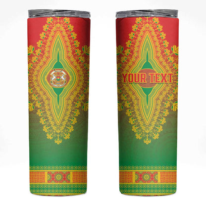 Personalized Afro Burkina Faso Skinny Tumbler African Dashiki Style - African Pride