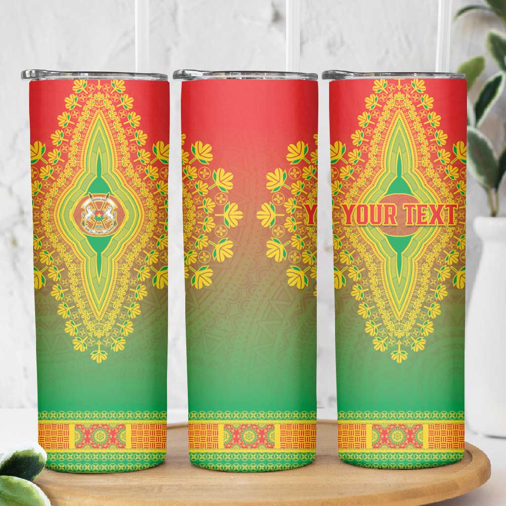 Personalized Afro Burkina Faso Skinny Tumbler African Dashiki Style - African Pride