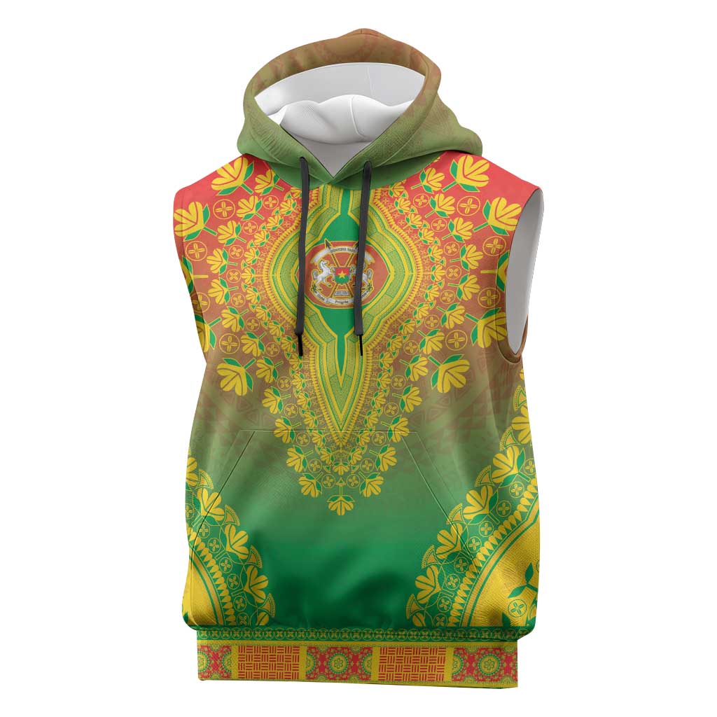 Personalized Afro Burkina Faso Sleeveless Hoodie African Dashiki Style - African Pride