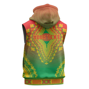 Personalized Afro Burkina Faso Sleeveless Hoodie African Dashiki Style - African Pride