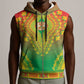 Personalized Afro Burkina Faso Sleeveless Zip Hoodie African Dashiki Style - African Pride