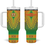 Personalized Afro Burkina Faso Tumbler With Handle African Dashiki Style - African Pride