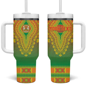 Personalized Afro Burkina Faso Tumbler With Handle African Dashiki Style - African Pride