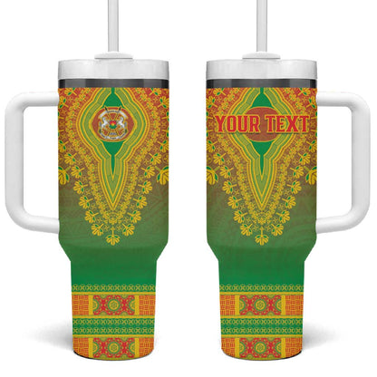 Personalized Afro Burkina Faso Tumbler With Handle African Dashiki Style - African Pride