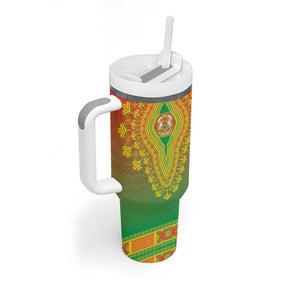 Personalized Afro Burkina Faso Tumbler With Handle African Dashiki Style - African Pride