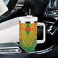 Personalized Afro Burkina Faso Tumbler With Handle African Dashiki Style - African Pride