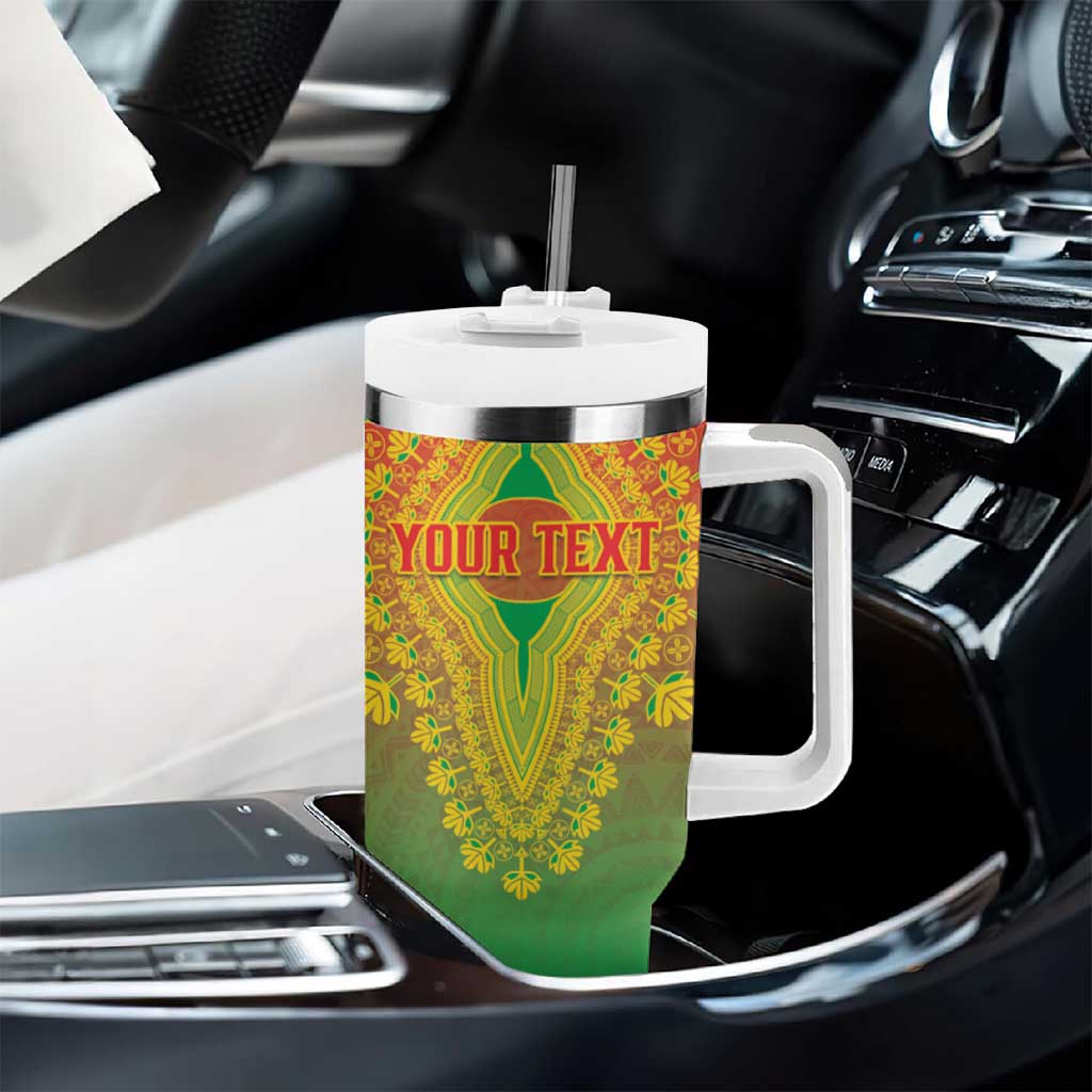 Personalized Afro Burkina Faso Tumbler With Handle African Dashiki Style - African Pride