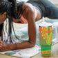 Personalized Afro Burkina Faso Tumbler With Handle African Dashiki Style - African Pride