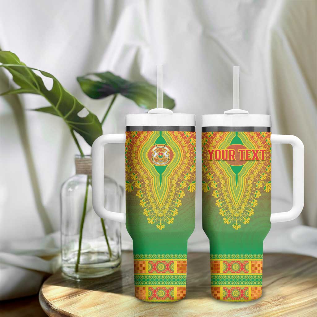 Personalized Afro Burkina Faso Tumbler With Handle African Dashiki Style - African Pride