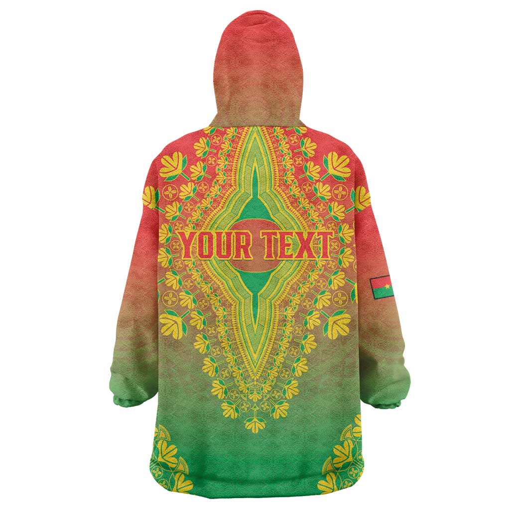 Personalized Afro Burkina Faso Wearable Blanket Hoodie African Dashiki Style - African Pride