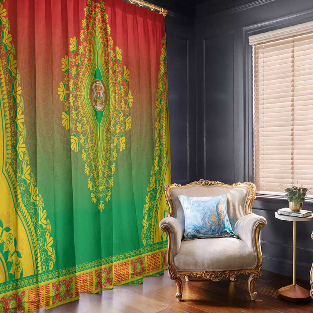 Afro Burkina Faso Window Curtain African Dashiki Style - African Pride