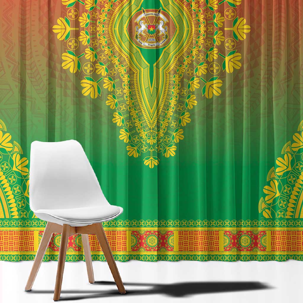 Afro Burkina Faso Window Curtain African Dashiki Style - African Pride