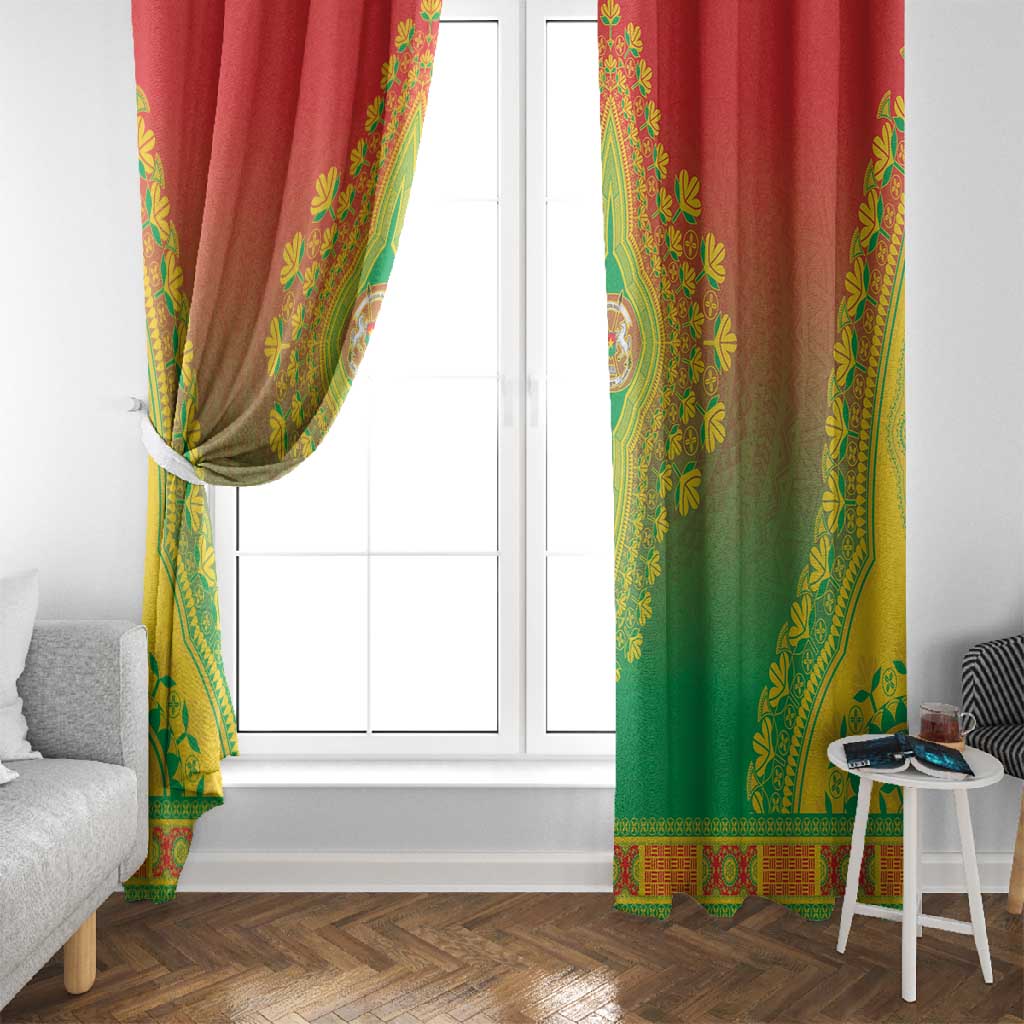 Afro Burkina Faso Window Curtain African Dashiki Style - African Pride