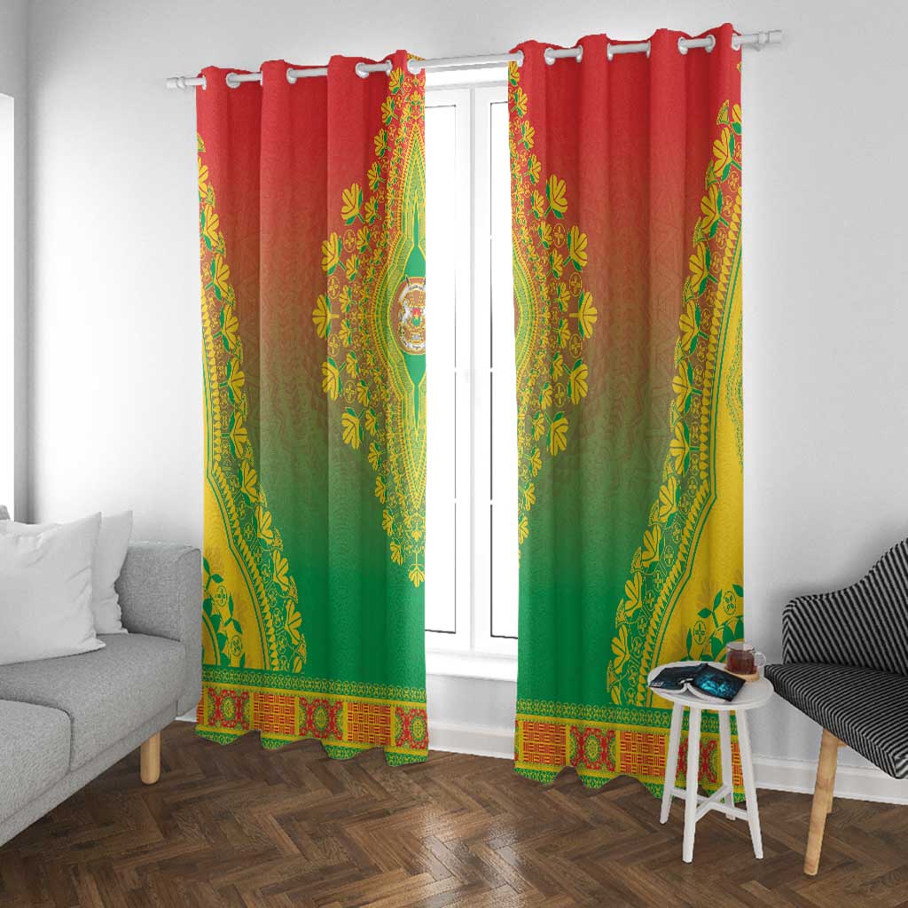 Afro Burkina Faso Window Curtain African Dashiki Style - African Pride