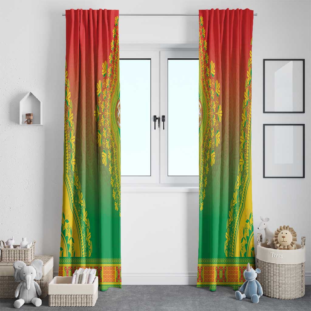 Afro Burkina Faso Window Curtain African Dashiki Style - African Pride