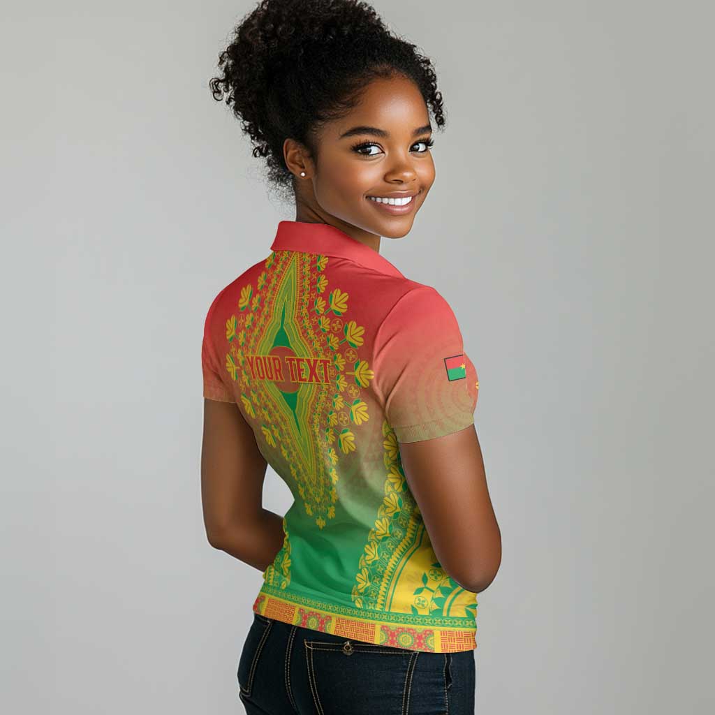 Personalized Afro Burkina Faso Women Polo Shirt African Dashiki Style - African Pride