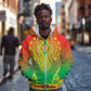 Personalized Afro Burkina Faso Zip Hoodie African Dashiki Style - African Pride