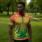 Personalized Burkina Faso African Dashiki Zipper Polo Shirt