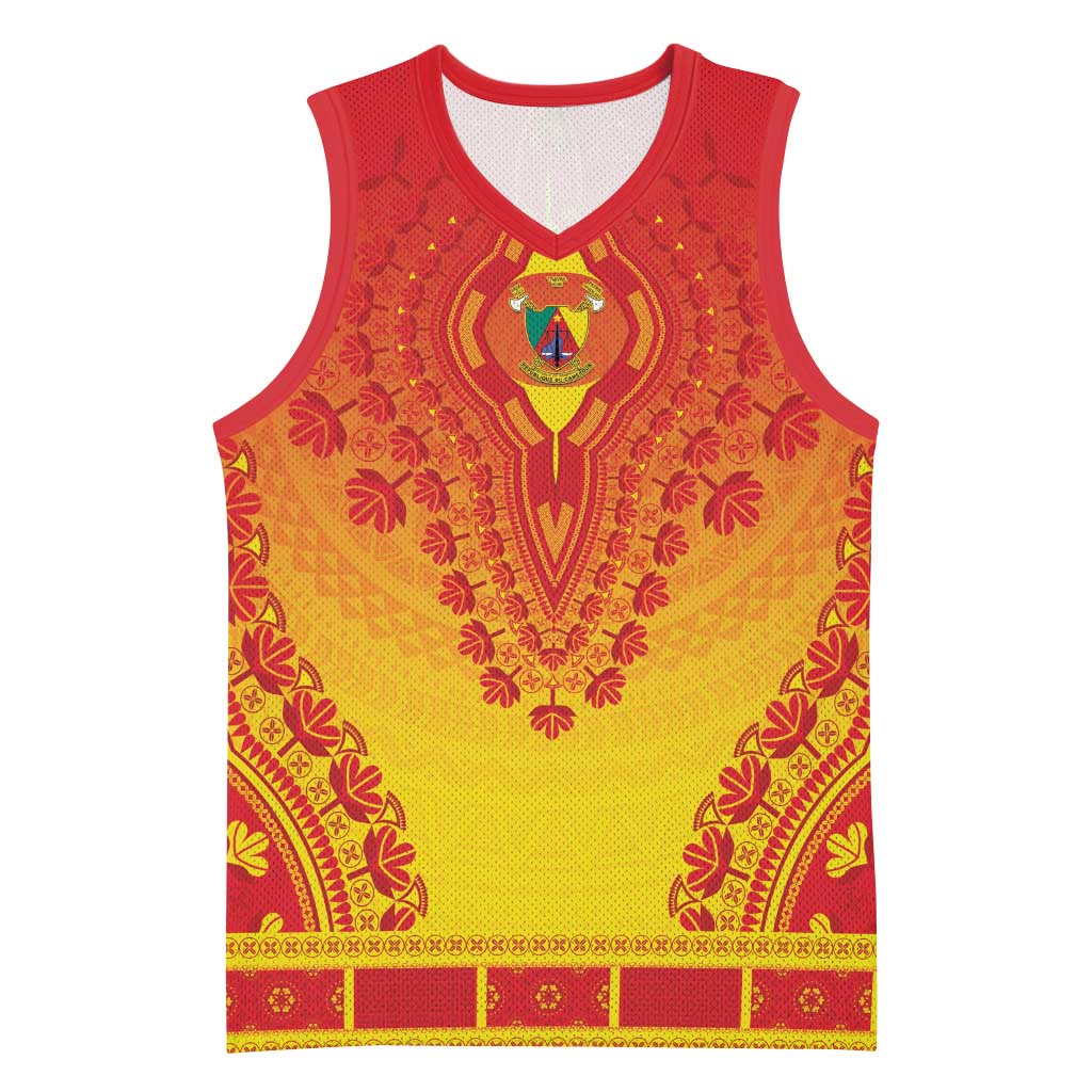 Personalized Afro Cameroon Basketball Jersey African Dashiki Style - African Pride