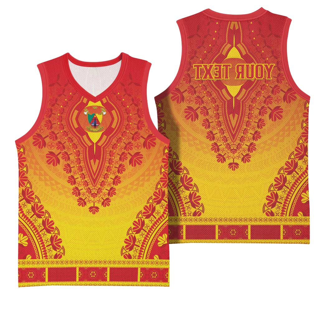 Personalized Afro Cameroon Basketball Jersey African Dashiki Style - African Pride