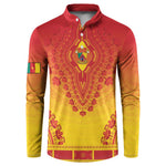 Personalized Cameroon African Dashiki Button Sweatshirt