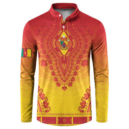 Personalized Cameroon African Dashiki Button Sweatshirt