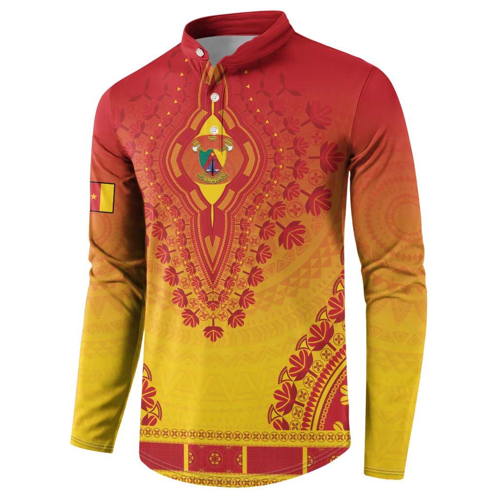 Personalized Cameroon African Dashiki Button Sweatshirt