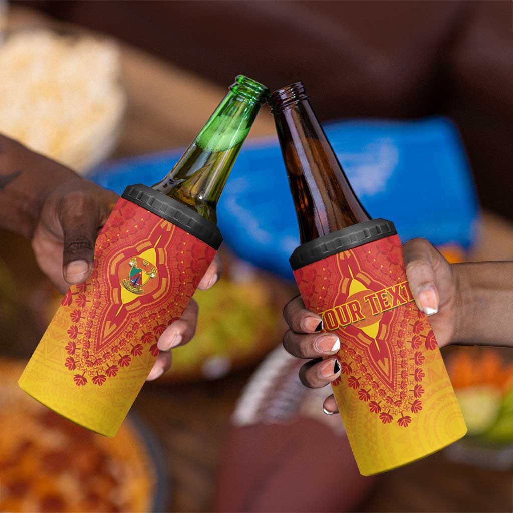 Personalized Afro Cameroon 4 in 1 Can Cooler Tumbler African Dashiki Style - African Pride