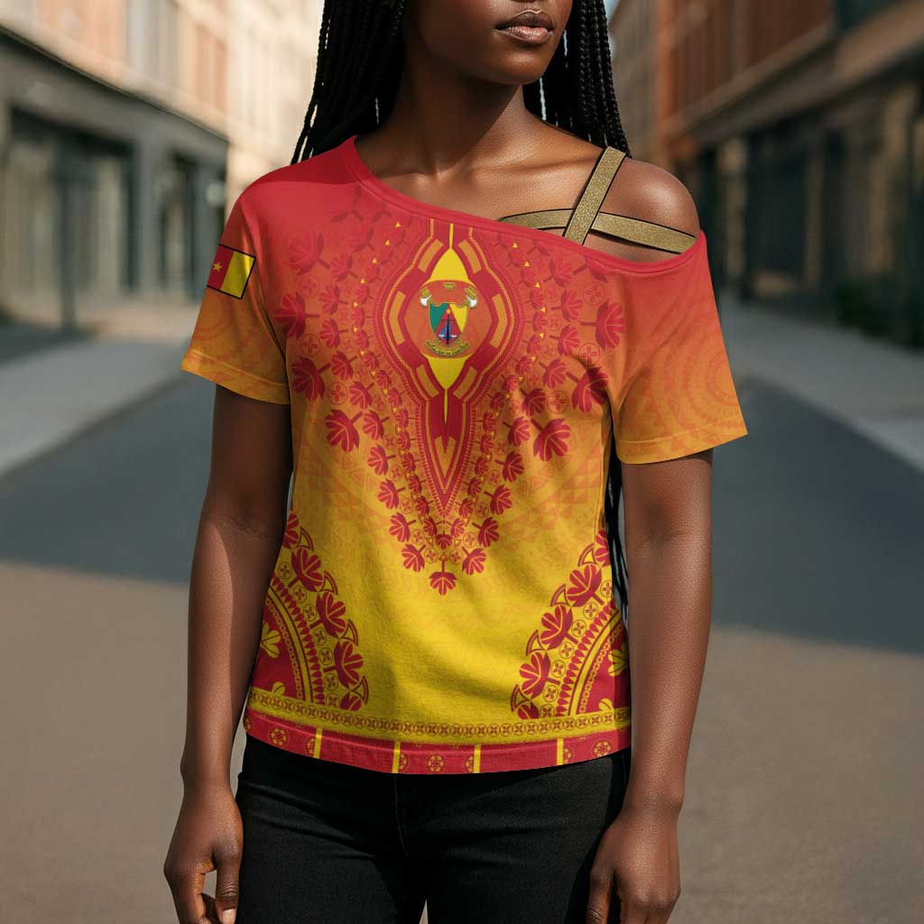 Personalized Cameroon African Dashiki Cross Shoulder Shirt