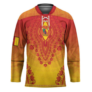 Personalized Cameroon African Dashiki Hockey Jersey