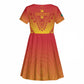 Personalized Afro Cameroon Kid Short Sleeve Dress African Dashiki Style - African Pride