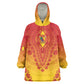 Personalized Afro Cameroon Kid Wearable Blanket Hoodie African Dashiki Style - African Pride