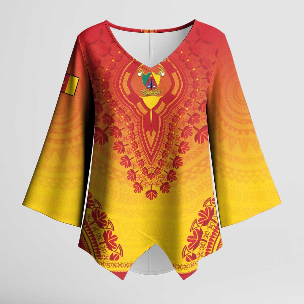 Personalized Cameroon African Dashiki Kimono Sleeve Blouse