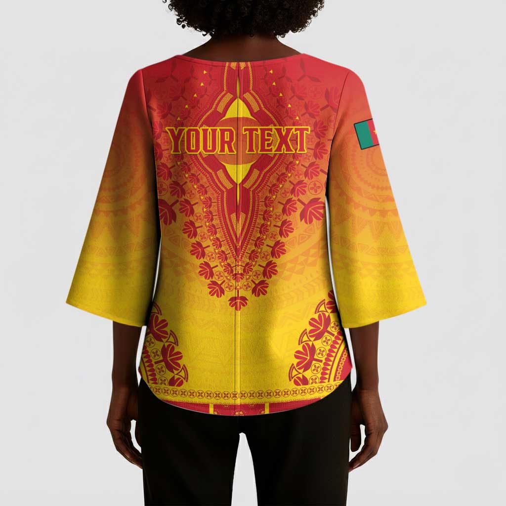 Personalized Cameroon African Dashiki Kimono Sleeve Blouse