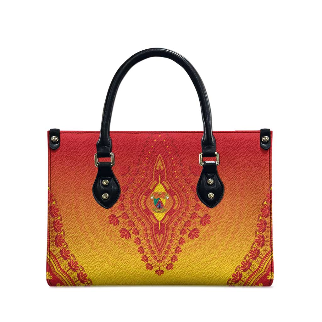 Cameroon African Dashiki Leather Bag