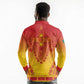 Personalized Afro Cameroon Long Sleeve Polo Shirt African Dashiki Style - African Pride