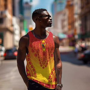 Personalized Afro Cameroon Men Tank Top African Dashiki Style - African Pride