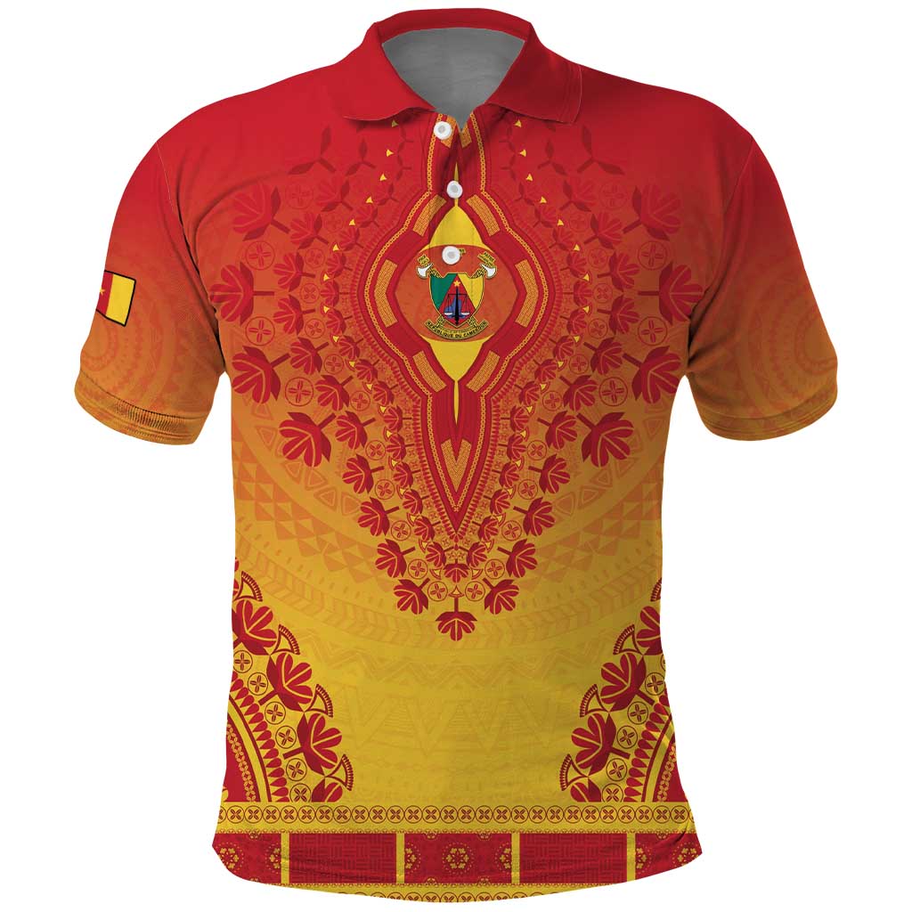 Personalized Afro Cameroon Polo Shirt African Dashiki Style - African Pride