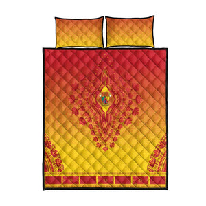 Afro Cameroon Quilt Bed Set African Dashiki Style - African Pride