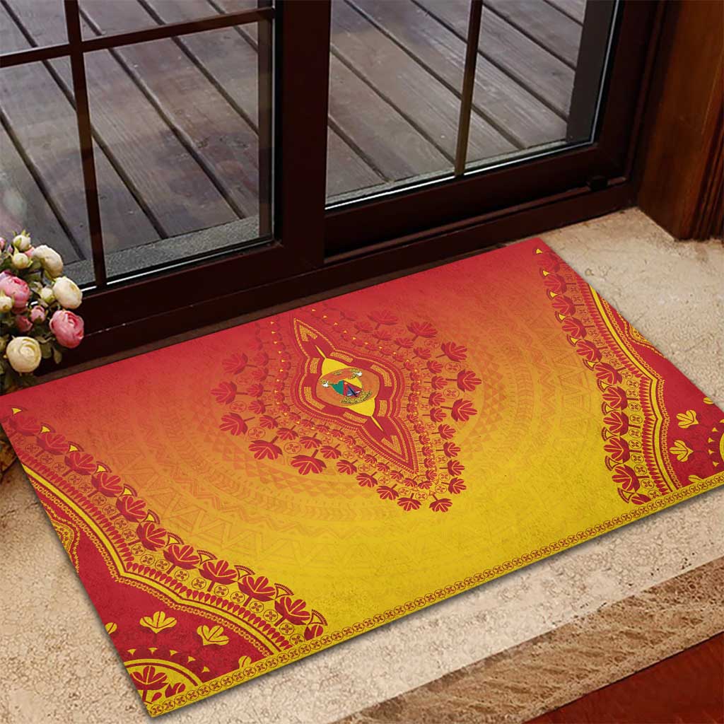 Afro Cameroon Rubber Doormat African Dashiki Style - African Pride