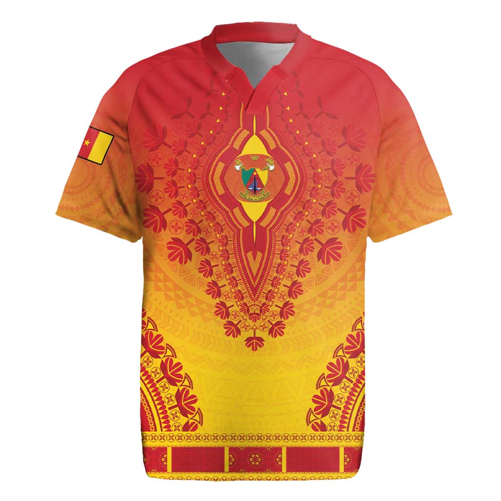 Personalized Afro Cameroon Rugby Jersey African Dashiki Style - African Pride
