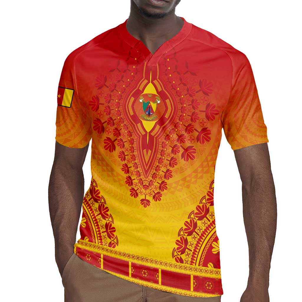 Personalized Afro Cameroon Rugby Jersey African Dashiki Style - African Pride