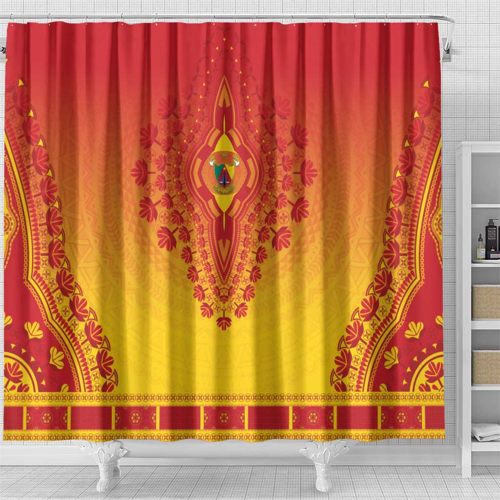 Afro Cameroon Shower Curtain African Dashiki Style - African Pride
