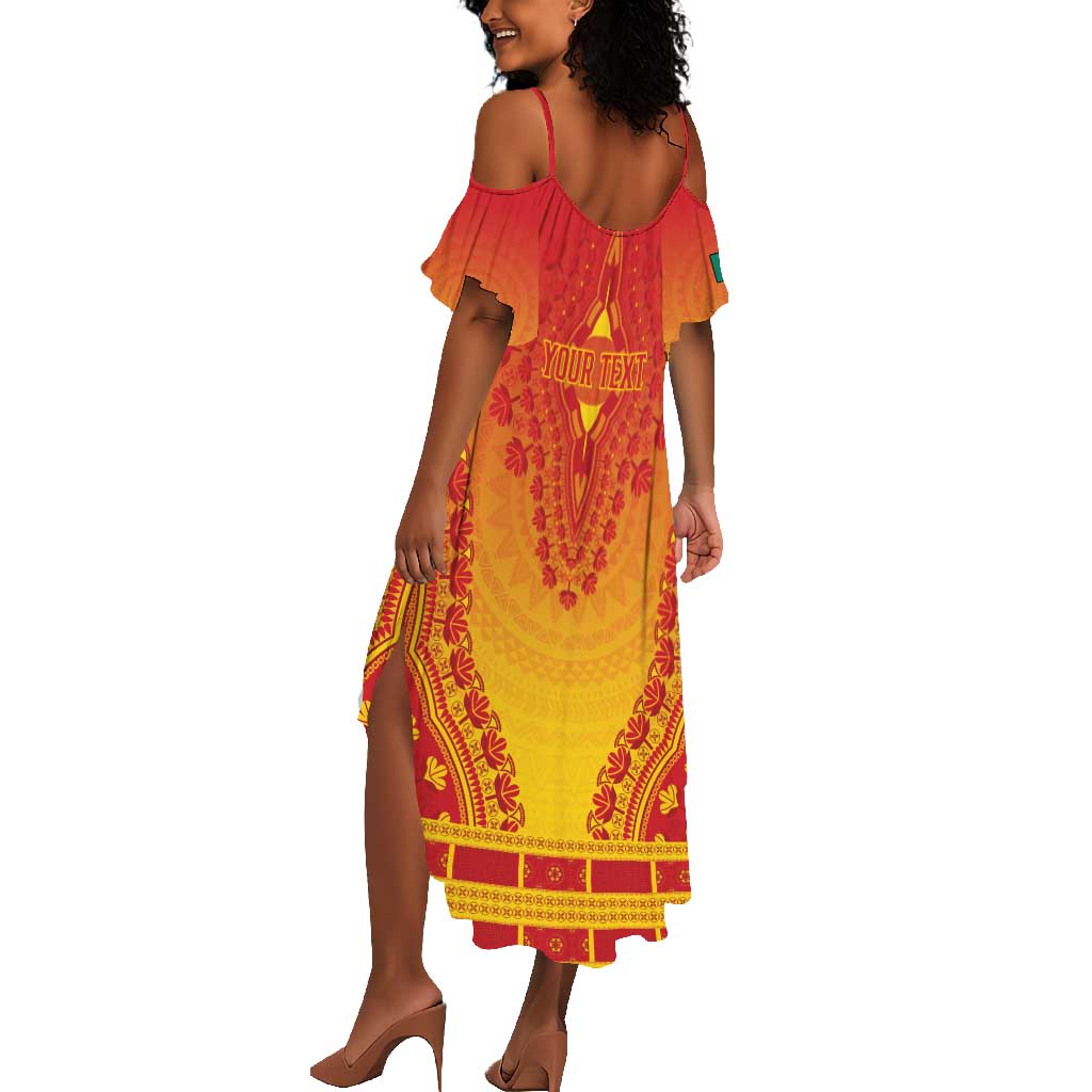 Personalized Afro Cameroon Summer Maxi Dress African Dashiki Style - African Pride