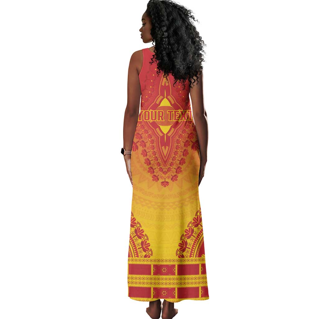 Personalized Afro Cameroon Tank Maxi Dress African Dashiki Style - African Pride