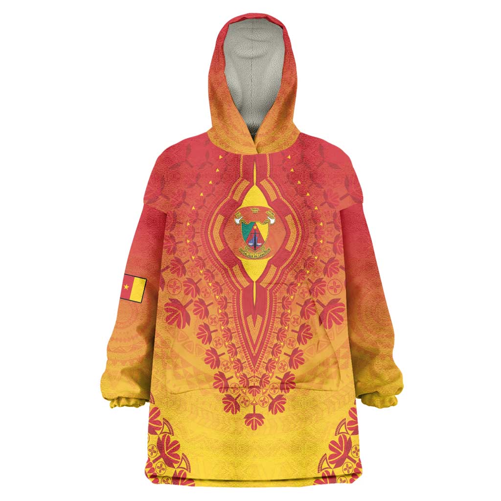 Personalized Afro Cameroon Wearable Blanket Hoodie African Dashiki Style - African Pride