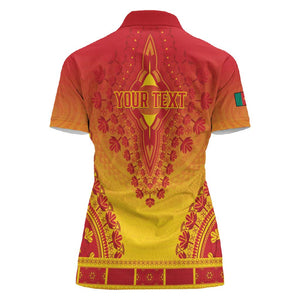 Personalized Afro Cameroon Women Polo Shirt African Dashiki Style - African Pride