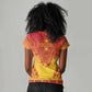 Personalized Afro Cameroon Women V-Neck T-Shirt African Dashiki Style - African Pride