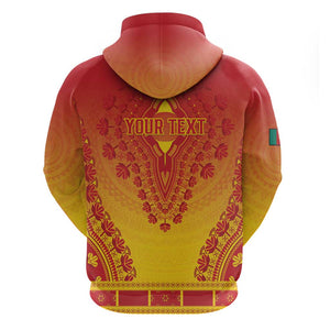 Personalized Afro Cameroon Zip Hoodie African Dashiki Style - African Pride
